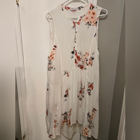 Gentle Fawn Gardenia Print Midi Dress Size Large White With Red,Pink & Green - Picture 4 of 10